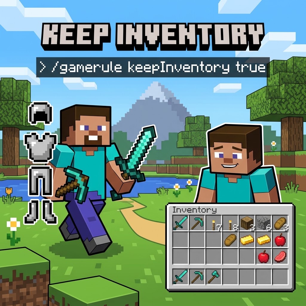 Minecraft Keep Inventory komutu